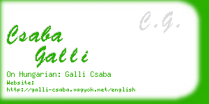 csaba galli business card